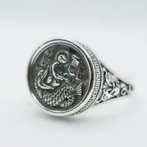 Мъжки сребърен пръстен Св. Йона